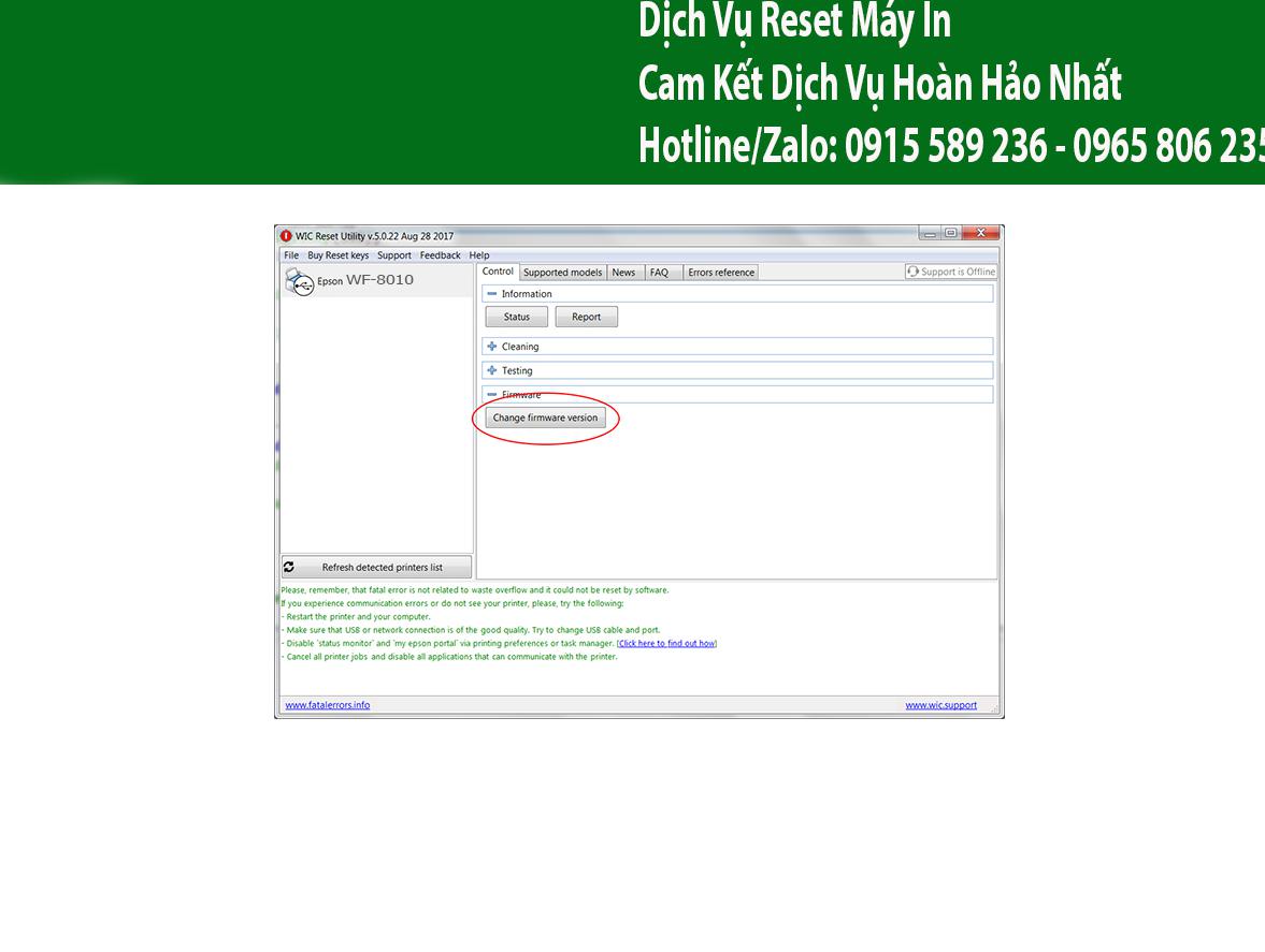 Key Firmware May In Epson WF-8010 Step 2